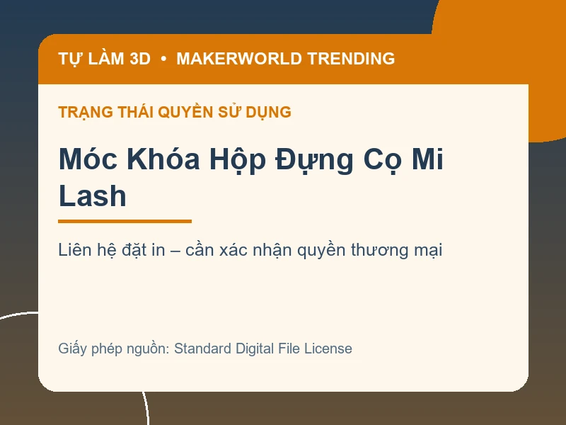 Thông tin liên hệ và quyền sử dụng cho Móc Khóa Hộp Đựng Cọ Mi Lash