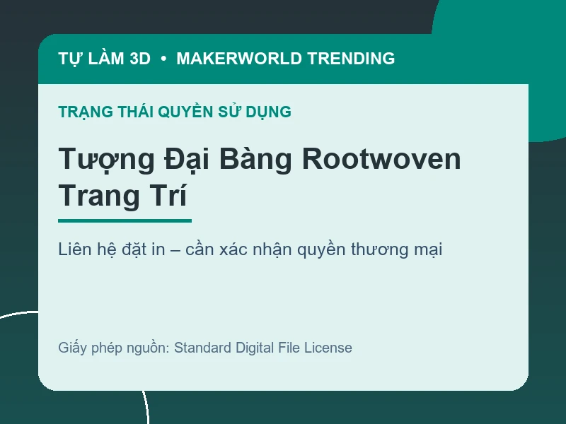 Thông tin liên hệ và quyền sử dụng cho Tượng Đại Bàng Rootwoven Trang Trí