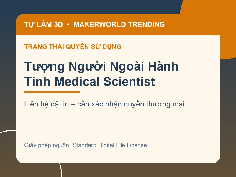 Thông tin liên hệ và quyền sử dụng cho Tượng Người Ngoài Hành Tinh Medical Scientist